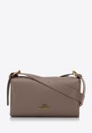 Women's leather crossbody bag, beige, 98-4E-207-9, Photo 1