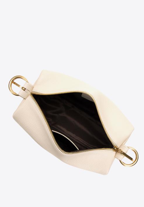 Women's leather crossbody bag, cream, 98-4E-207-0, Photo 5