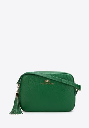 Leather box-shaped crossbody bag, green, 29-4E-014-Z, Photo 1