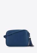 Leather box-shaped crossbody bag, navy blue, 29-4E-014-G, Photo 2