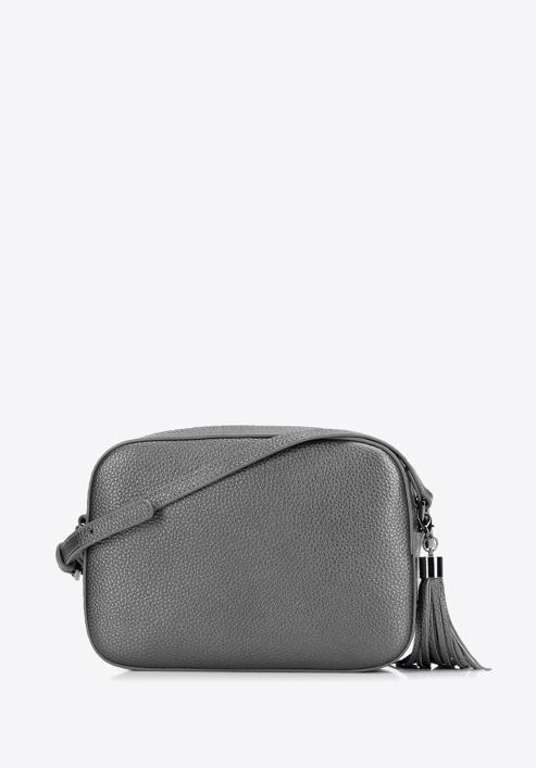 Leather box-shaped crossbody bag, graphite, 29-4E-014-6, Photo 2