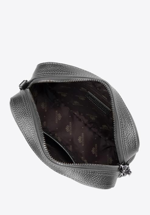 Leather box-shaped crossbody bag, graphite, 29-4E-014-6, Photo 3