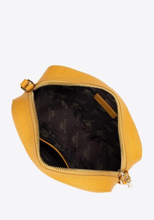 Leather box-shaped crossbody bag, yellow, 29-4E-014-G, Photo 3