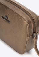 Leather box-shaped crossbody bag, gold, 29-4E-014-G, Photo 4