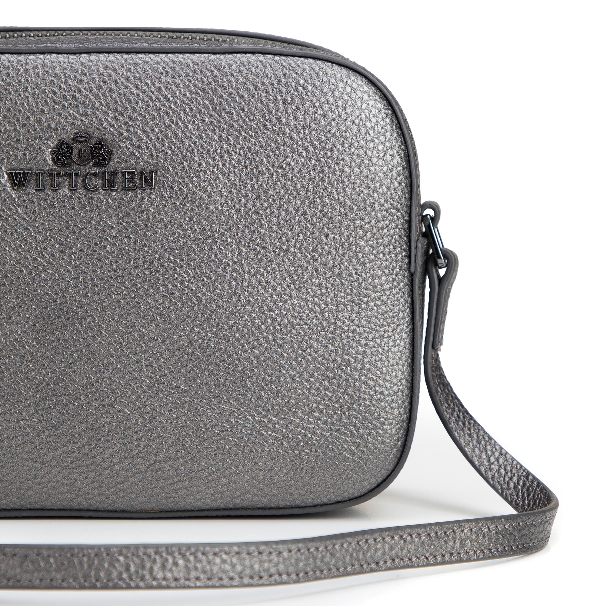 Crossbody kabelka z prírodnej kože so strapcom 29-4E-014-S, Vyberte variant grafitová