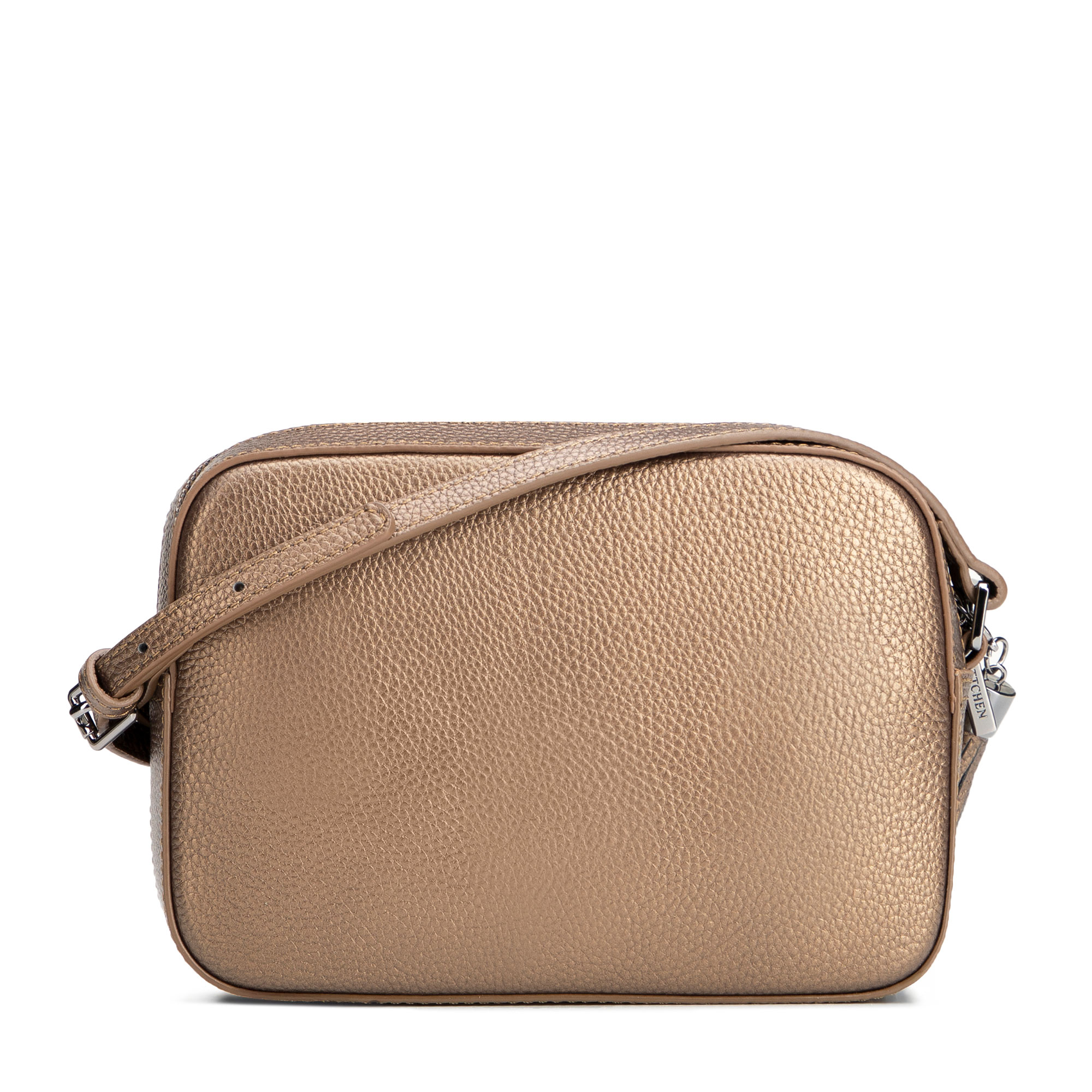 Dámska crossbody kabelka Wittchen z prírodnej kože s ozdobným strapcom a jemným vzhľadom, Vyberte variant zlatá