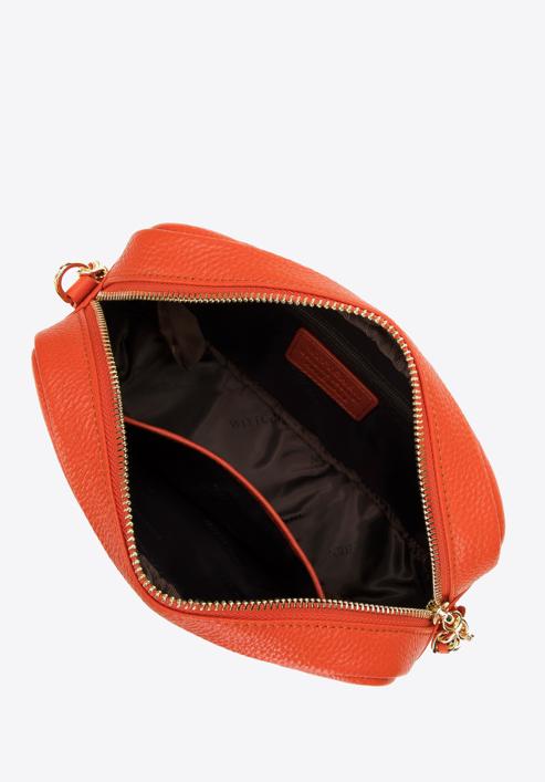 Leather monogram crossbody bag, orange, 98-4E-602-P, Photo 3