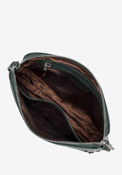 Leather tassel detail cross body bag, dark green, 29-4E-013-8, Photo 3