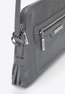 Leather tassel detail cross body bag, grey, 29-4E-013-10, Photo 4