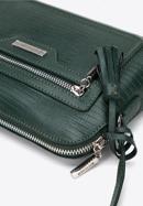Leather tassel detail cross body bag, dark green, 29-4E-013-8, Photo 4