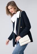 Women's leather flap bag, cream, 98-4E-625-0, Photo 15