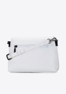 Leather flap bag with chain strap detail, white, 92-4E-306-0, Photo 2