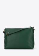 Leather shoulder bag with decorative buckle, green, 95-4E-644-11, Photo 2