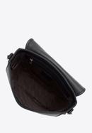 Women's woven leather crossbody bag, black-gold, 97-4E-026-3, Photo 3