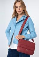 Women's leather crossbody bag, raspberry, 97-4E-014-3, Photo 15