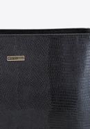 Women's textured shoulder bag, black-gold, 29-4Y-005-01, Photo 5