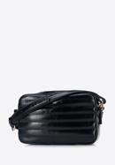 Faux leather quilted crossbody bag, black, 95-4Y-405-9, Photo 2