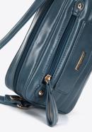 Faux leather quilted crossbody bag, dark blue, 95-4Y-405-1, Photo 4