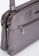 Women's faux leather crossbody bag, silver, 97-4Y-614-1M, Photo 4