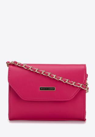 Small faux leather chain crossbody bag, pink, 96-4Y-715-P, Photo 1