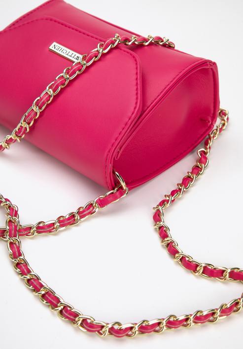 Small faux leather chain crossbody bag, pink, 96-4Y-715-Z, Photo 4