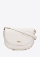 Women's faux leather crossbody bag with interwoven chain detail, cream, 98-4Y-515-00, Photo 1