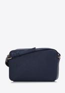 Women's saffiano-textured faux leather crossbody bag, navy blue, 97-4Y-519-F, Photo 2