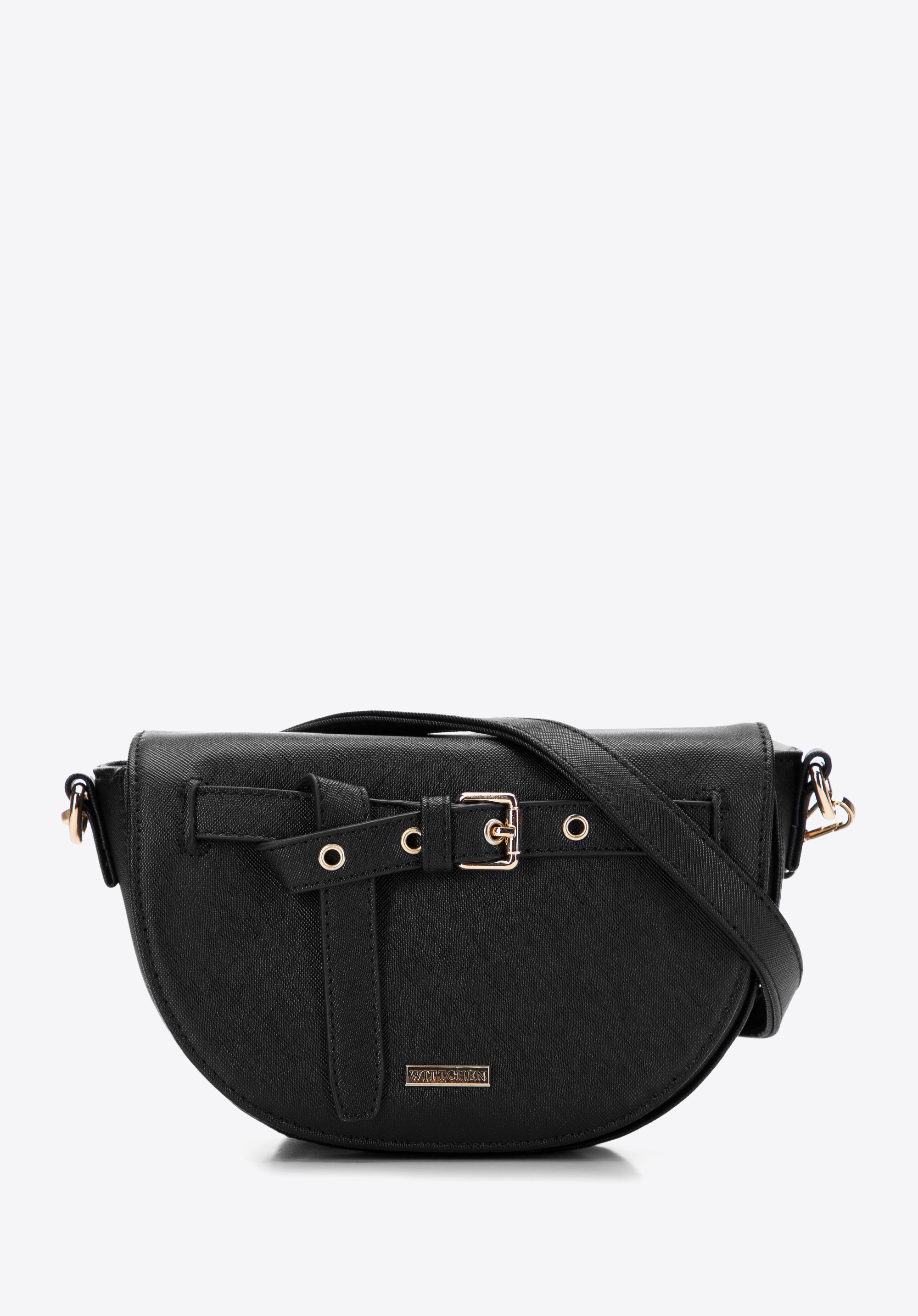 Black 2024 saffiano crossbody