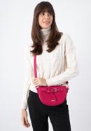 Saffiano-textured faux leather crossbody bag, pink, 97-4Y-220-Z, Photo 15