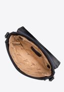 Saffiano-textured faux leather crossbody bag, black, 97-4Y-220-Z, Photo 3