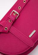 Saffiano-textured faux leather crossbody bag, pink, 97-4Y-220-Z, Photo 4