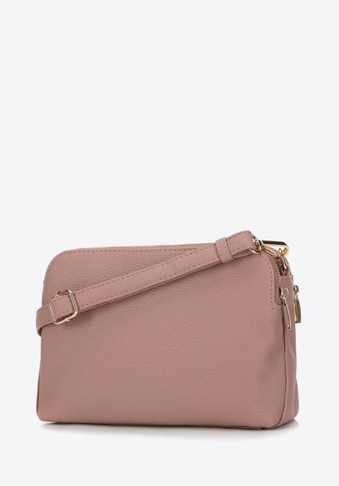 Faux leather crossbody bag, muted pink, 29-4Y-016-BP, Photo 2