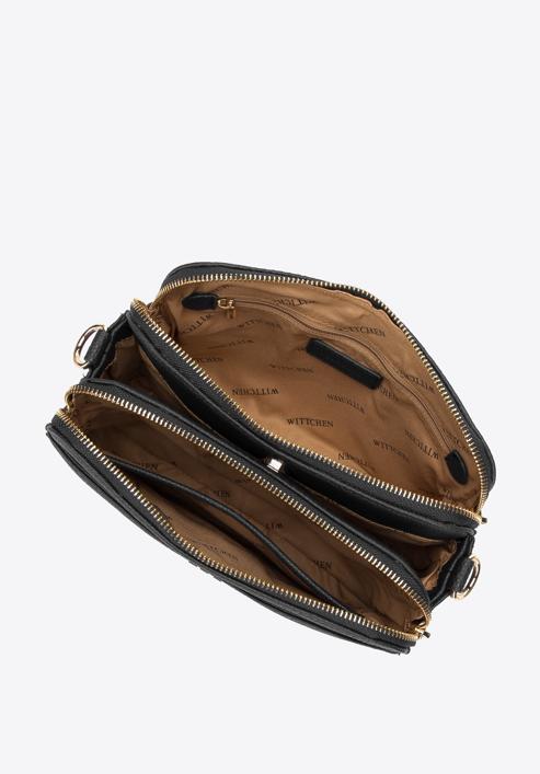 Faux leather crossbody bag, black, 29-4Y-016-B1, Photo 3