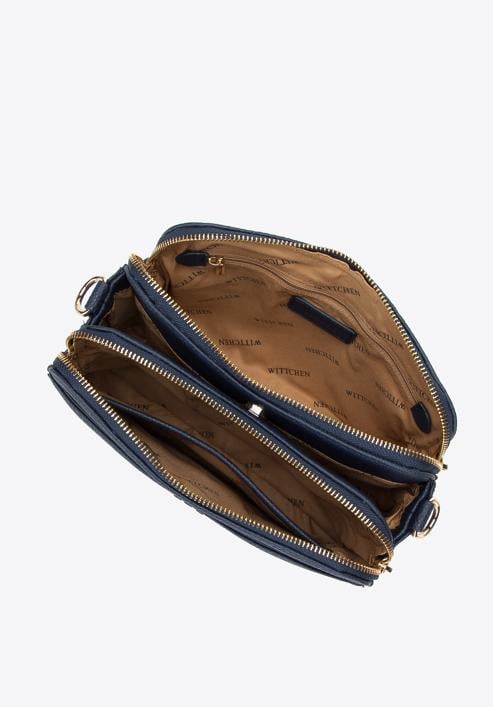 Faux leather crossbody bag, navy blue, 29-4Y-016-BP, Photo 3