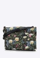 Women's faux leather crossbody bag with flower print, black, 98-4Y-203-P, Photo 2