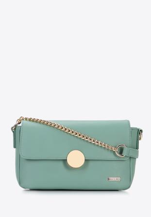 Women's faux leather flap bag, mint, 96-4Y-619-Z, Photo 1