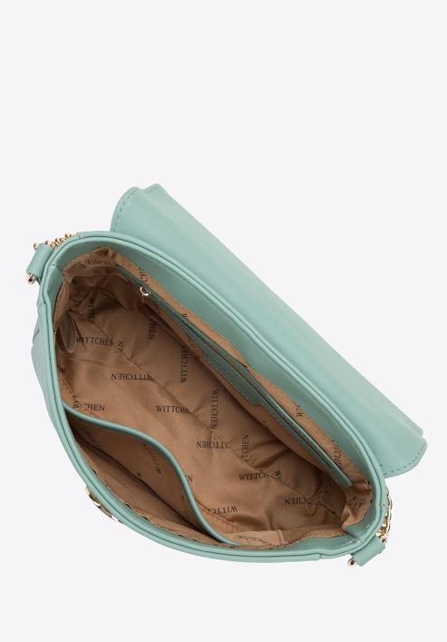 Women's faux leather flap bag, mint, 96-4Y-619-Z, Photo 3