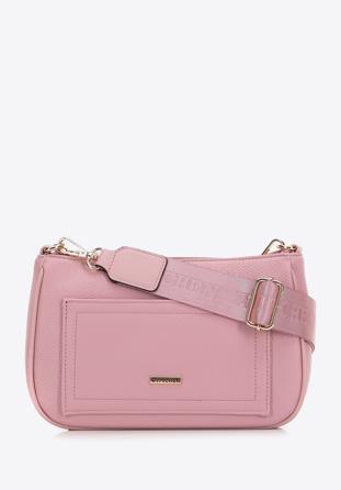 Small faux leather crossbody bag, pink, 98-4Y-512-P, Photo 1