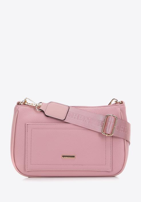 Small faux leather crossbody bag, pink, 98-4Y-512-9, Photo 1