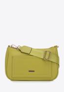 Small faux leather crossbody bag, lime, 98-4Y-512-1G, Photo 1
