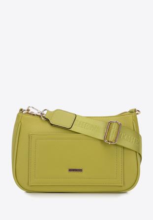 Small faux leather crossbody bag, lime, 98-4Y-512-Y, Photo 1