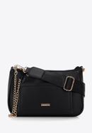 Small faux leather crossbody bag, black-gold, 98-4Y-512-9, Photo 2