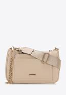 Small faux leather crossbody bag, beige, 98-4Y-512-1S, Photo 2