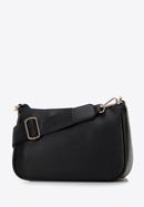 Small faux leather crossbody bag, black-gold, 98-4Y-512-9, Photo 4