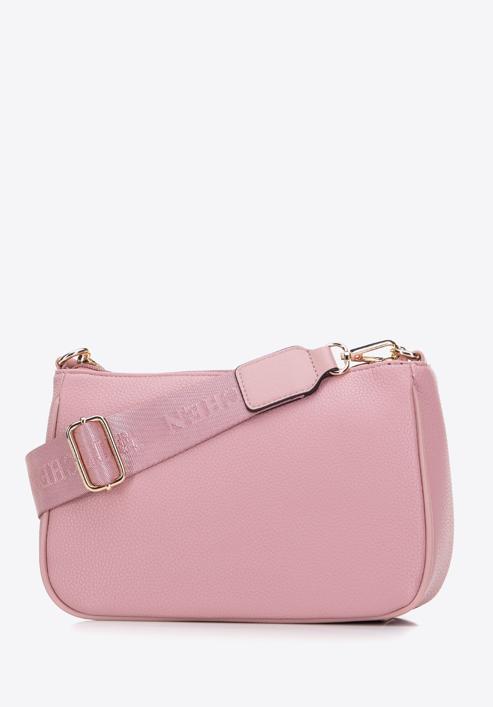Small faux leather crossbody bag, pink, 98-4Y-512-9, Photo 4