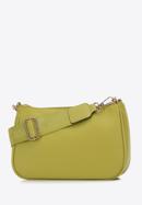 Small faux leather crossbody bag, lime, 98-4Y-512-1G, Photo 4