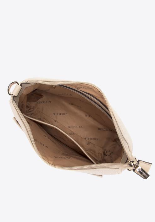 Small faux leather crossbody bag, cream, 98-4Y-512-1G, Photo 5