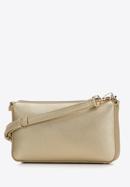 Women's faux leather crossbody bag with chain detail, gold, 98-4Y-509-1S, Photo 3