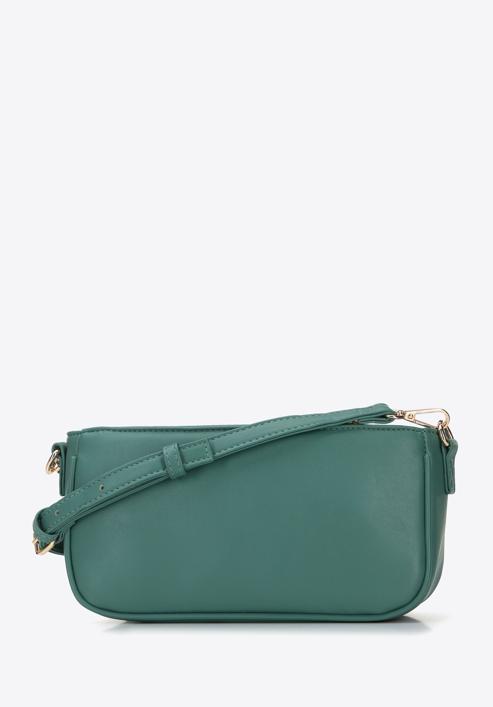 Faux leather studded crossbody bag, green, 96-4Y-228-P, Photo 2