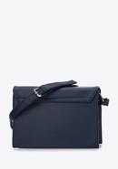 Women's faux leather flap bag, navy blue, 97-4Y-601-Z, Photo 2